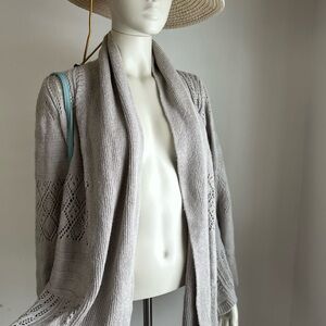 axces women small Elegant Gray Women's Sweater cardigan